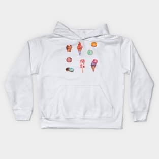 Dessert ice cream set Kids Hoodie